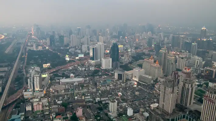 泰国 曼谷，高角度鸟瞰图